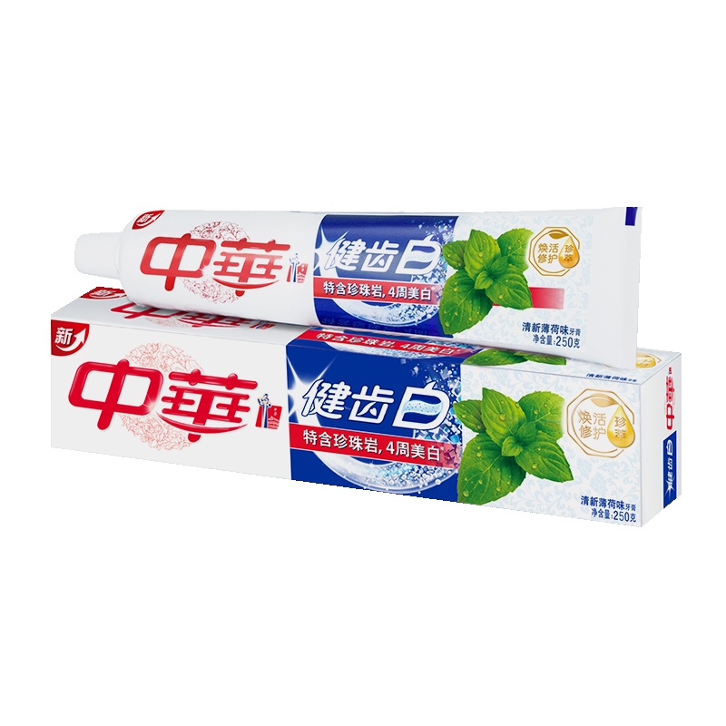 中华健齿白清新薄荷味牙膏 250g[联合利华]