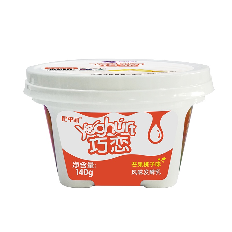 尼平河巧恋低温芒果桃子口味酸奶140g*4 澳洲进口 风味发酵乳