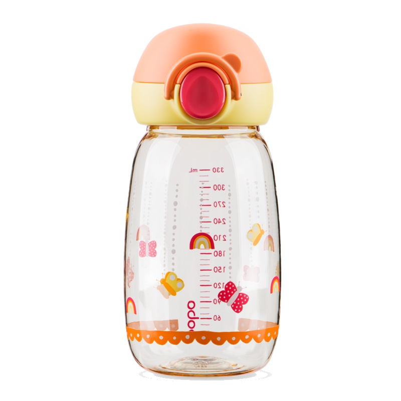 bobo 绚彩直饮小金杯橙色 IBB1820-O 儿童直饮杯防漏防摔水杯 330mL