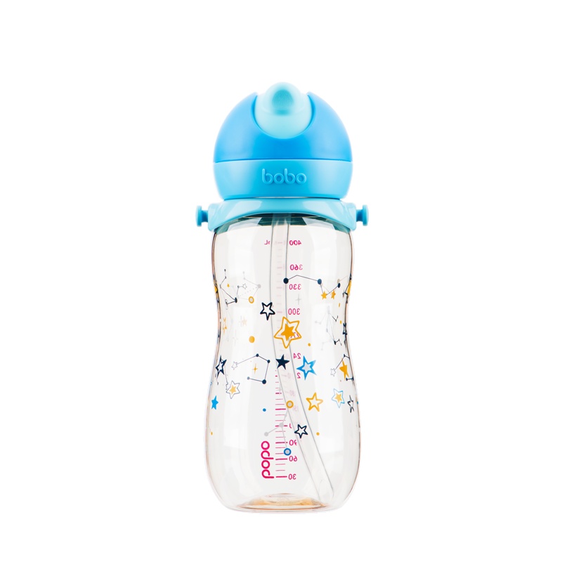 boboIBB1891-B绚彩便携吸管小金壶蓝色400mL