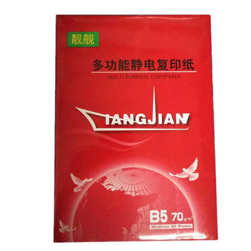 晨鸣 B5靓舰复印纸 70G 打印白纸 办公用纸 纯木浆 试卷纸 8包/箱