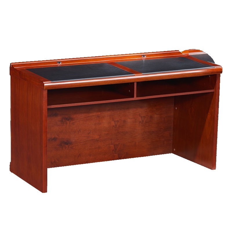 [藏書閣]大会议领导台长桌办公桌演讲台培训桌条形桌油漆实木贴皮演讲发言桌椅