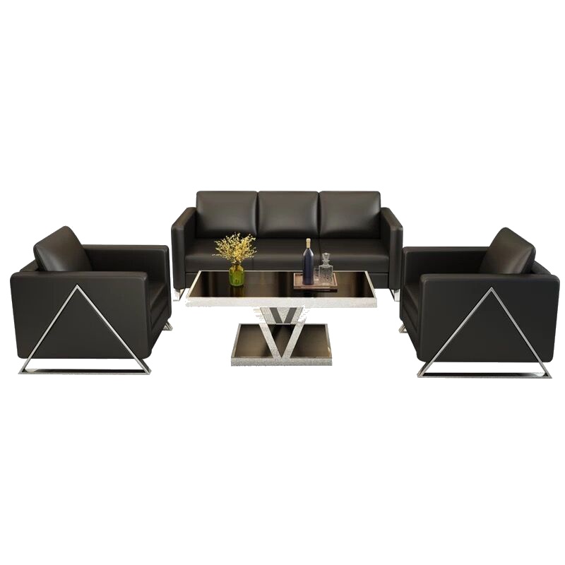 [万保]办公家具 办公室沙发 会客接待现代简约休闲三人位单人位沙发 可定制其他