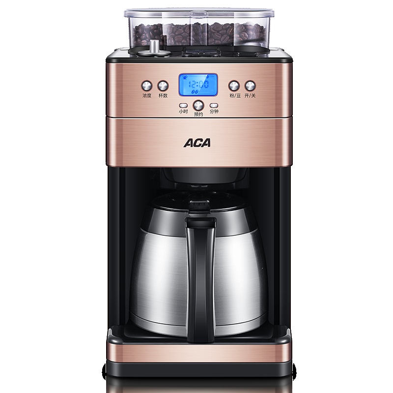 北美电器(ACA)咖啡机AC-GS125 家用全自动 现磨一体带咖啡豆研磨功能
