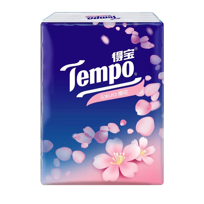 得宝(Tempo) 手帕纸 迷你4层7张*12包(樱花味)