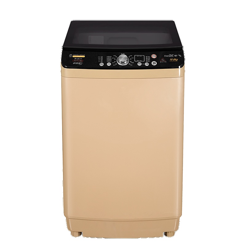 新飞(Frestec)XQB100-1806HD10公斤带烘干全自动波轮洗衣机 不锈钢内筒 一键智能 仿手搓洗(晶石黑)