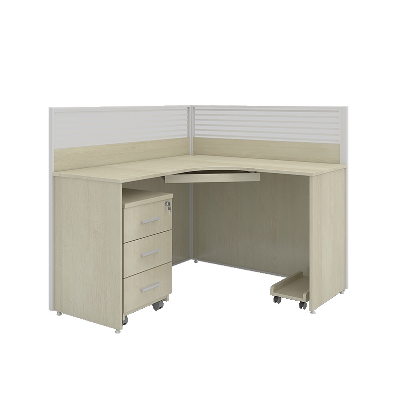 [万保] 屏风电脑桌 单人位 弧形位 电脑桌