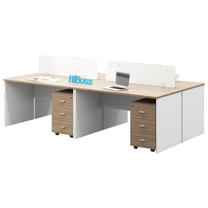 HiBoss办公家具办公桌4人组合工位职员桌四人位电脑桌