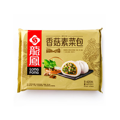 [苏宁生鲜]龙凤香菇素菜包420g