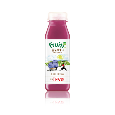 【苏宁生鲜】果的(Fruiti)100%冷压鲜榨蓝莓苹果汁300ml 冷饮 方便速食