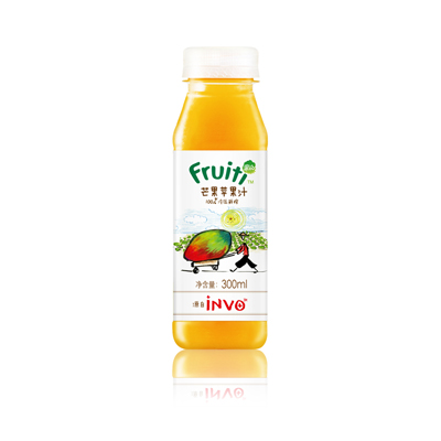 【苏宁生鲜】果的(Fruiti)100%冷压鲜榨芒果苹果汁300ml 方便速食