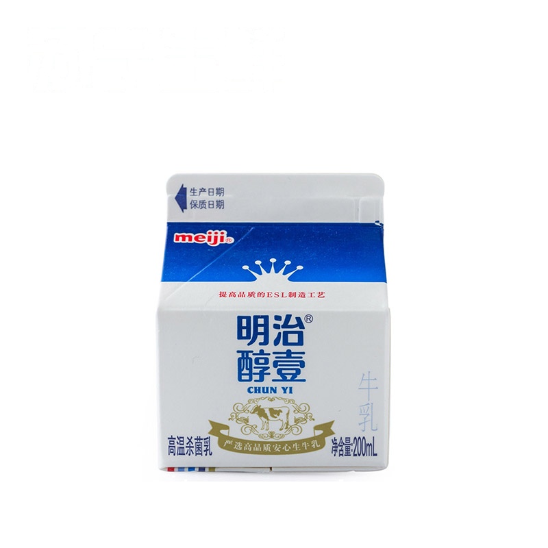 【苏宁生鲜】明治醇壹牛乳200ml 方便速食