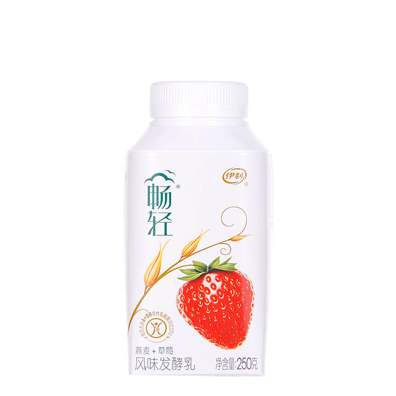 【苏宁生鲜】伊利畅轻风味发酵乳(燕麦+草莓)250g