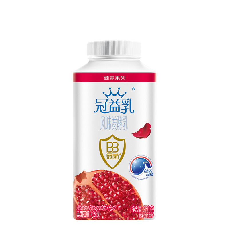 【苏宁生鲜】蒙牛冠益乳风味发酵乳(美国石榴+玫瑰)250g