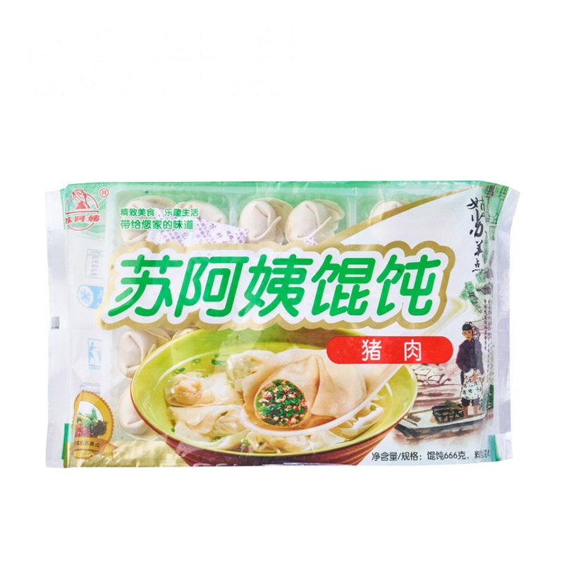 【苏宁生鲜】苏阿姨鲜肉馄饨666g