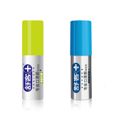舒客舒克口喷口气清新剂去口臭口腔异味18ml/支 柠檬味薄荷味各1支
