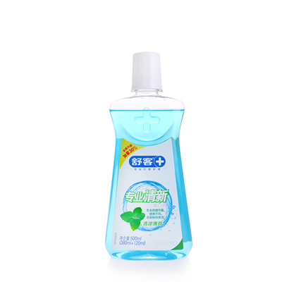 舒客舒克漱口水去口臭口腔异味清新口气薄荷味500ml*1瓶