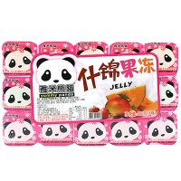 台湾进口雅米熊猫椰果果冻什锦味480g休闲零食布丁