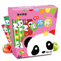 台湾进口雅米熊猫迷你果冻棒（草莓+青苹果味）260g休闲零食