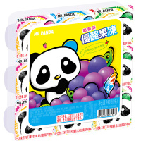 台湾进口熊猫先生牌葡萄味果冻248g休闲零食布丁