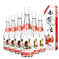 西凤酒 52度出口型白西凤 500ml*6瓶 绵柔凤香型