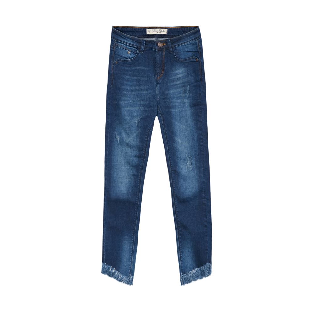 美特斯邦威牛仔裤女秋季修身小脚九分裤2469739950商场同款_1