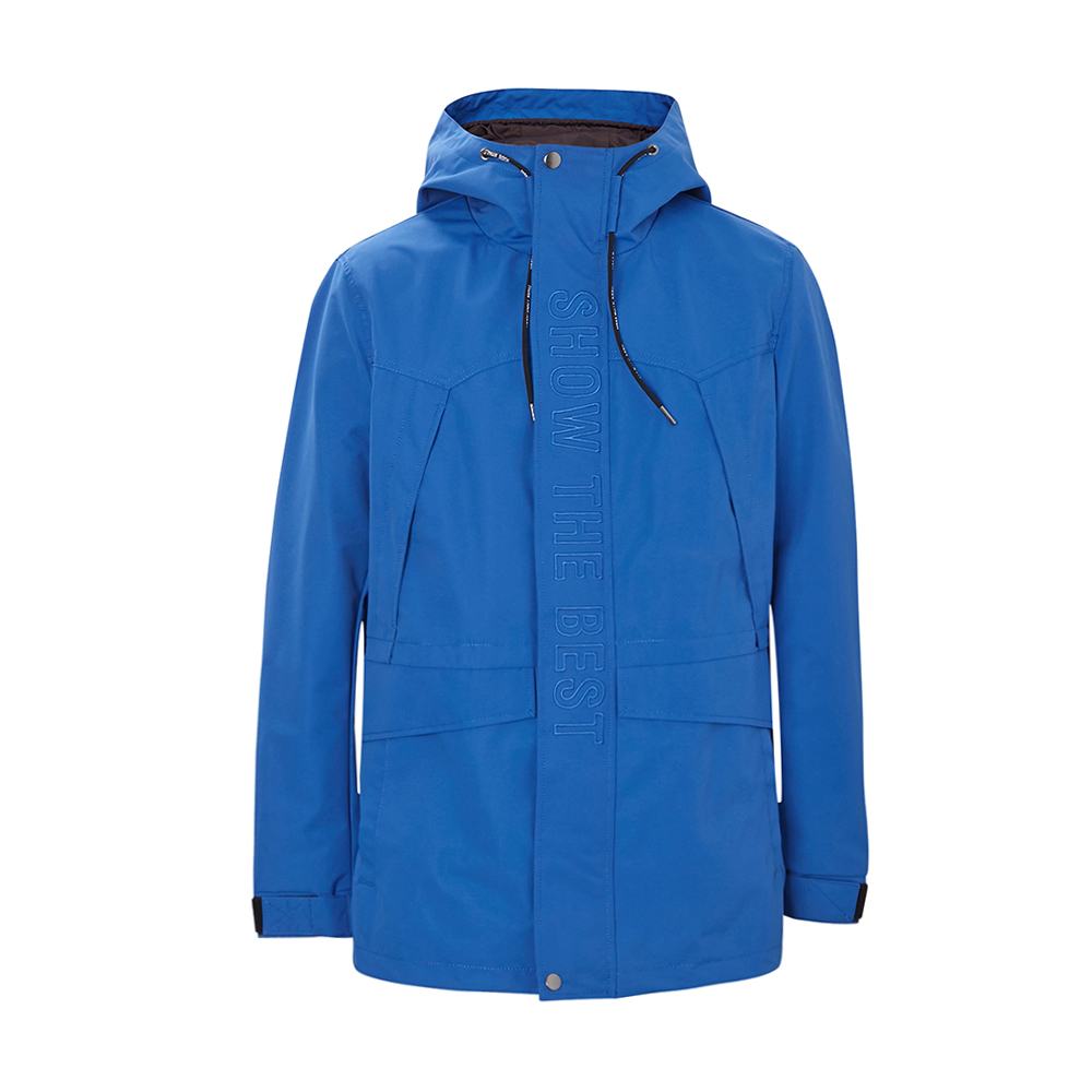 美特斯邦威夹克男士秋季连帽冲锋衣茄克运动防风短外套