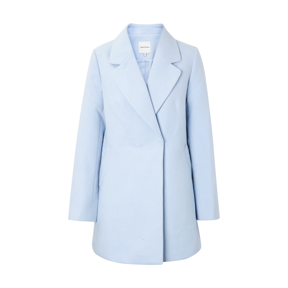 美特斯邦威官方旗舰店外套秋冬女装中长款韩版领毛呢大衣