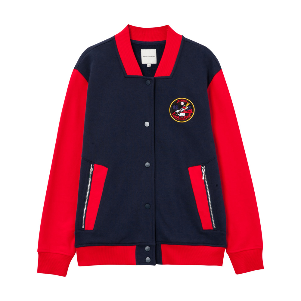 美特斯邦威棒球服女春秋装绣花休闲运动外套开衫卫衣韩版情侣装_1