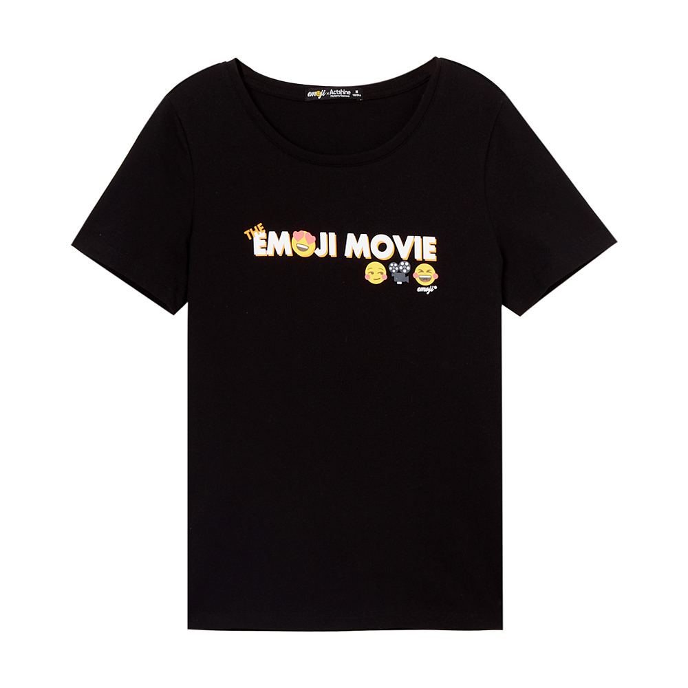 美特斯邦威T恤女2018夏装新款俏皮笑脸印花短袖T恤603657