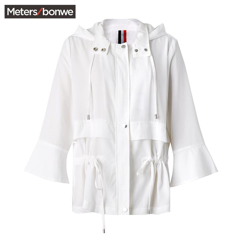 美特斯邦威夹克女2018夏季新款短款收腰梭织外套商场款734798