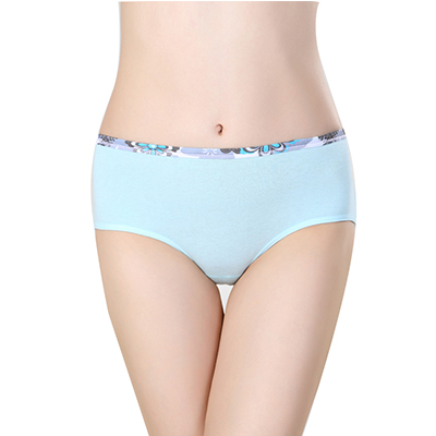 2条浪莎女士纯棉舒适中腰三角裤