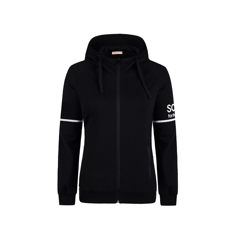 赛琪女装连帽棉卫衣女2018春季新品开衫运动服舒适透气休闲外套177062