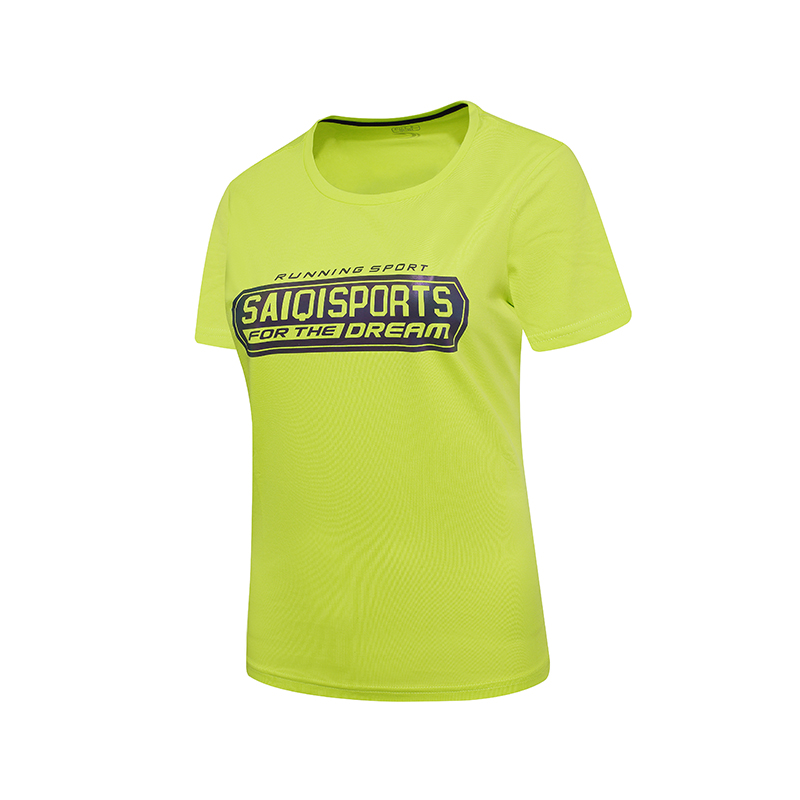 赛琪夏季女士运动短袖T恤青年户外上衣跑步衫女式半袖印花体恤