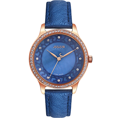 2017聚利时时尚正品精致典雅镂空表盘时装表防水石英手表女JA-852