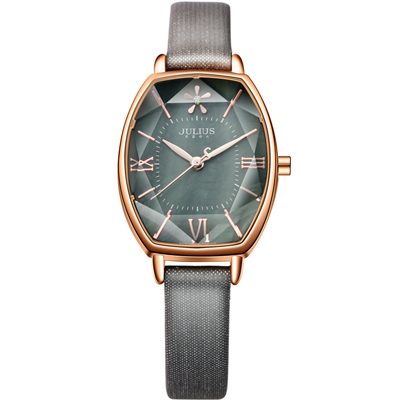 聚利时韩版潮流学生正品典雅时尚酒桶立体镜面女生石英女表JA-920