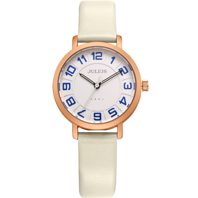 2016聚利时正品大表盘时尚夜光石英皮带学生手表女表JA-939