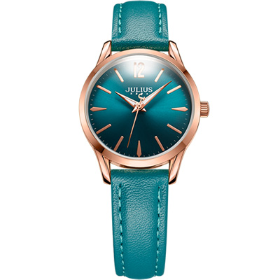 聚利时官网正品弯针时尚简约石英皮带夜光学生手表女情侣表