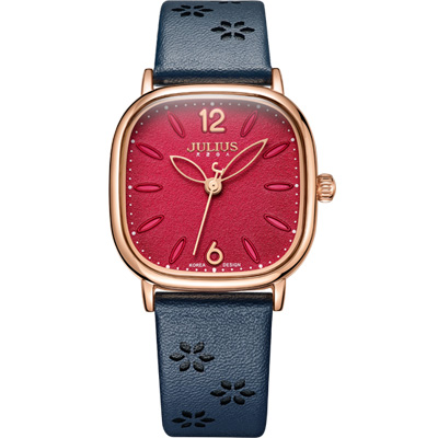 2017聚利时新品花瓣刻度复古学生时尚潮流石英手表女小表JA-970