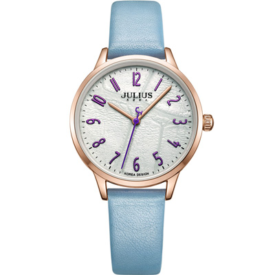 聚利时韩版闺蜜时尚潮流皮革纹学生手表女石英防水女士手表JA-987