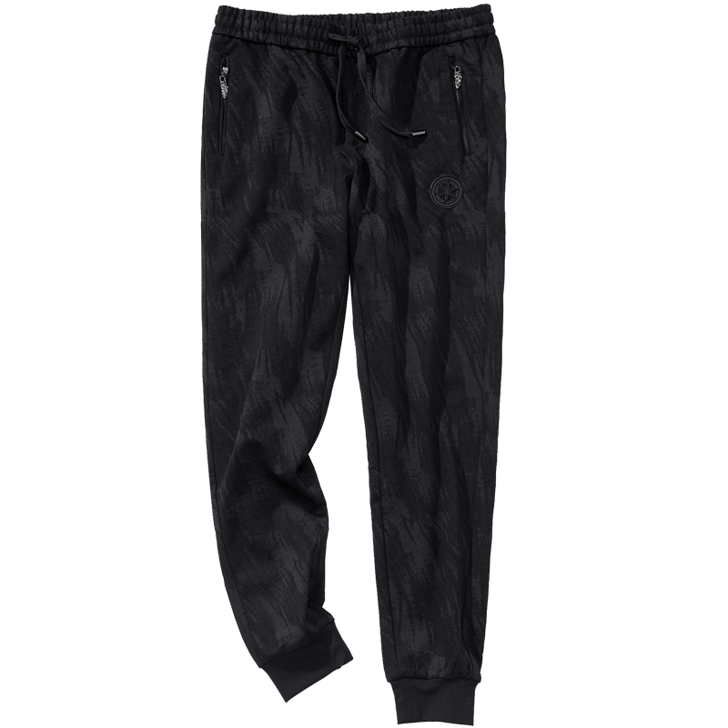 千纸鹤男装休闲裤春秋季韩版全棉弹力黑色男裤子青年修身长裤7770