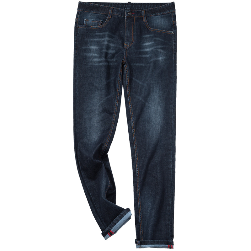 千纸鹤男士牛仔裤 2018新款青年修身小脚裤 弹力休闲男裤7716