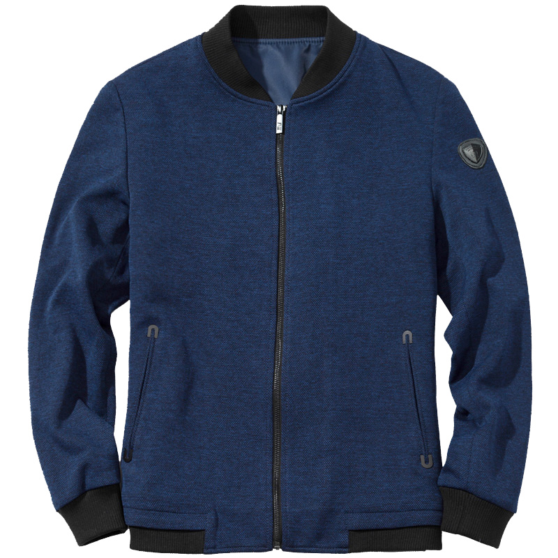 千纸鹤男装棒球服 韩版青年针织=外衣男士修身百搭夹克衫3325