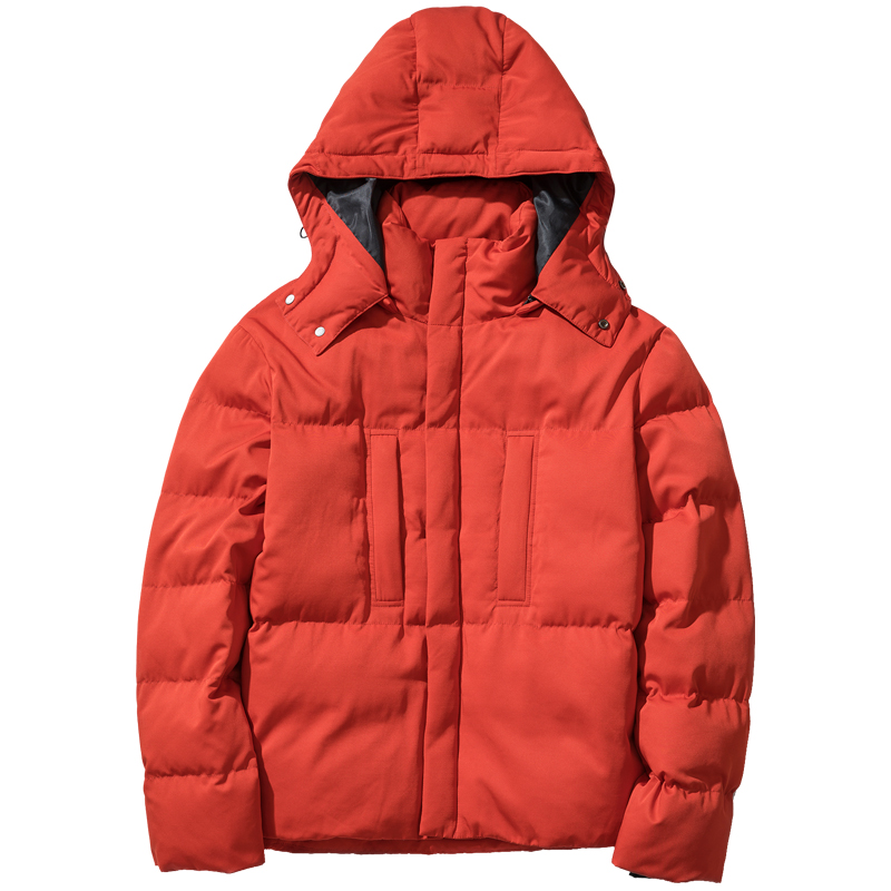千纸鹤休闲棉服男士 2018冬季新品时尚潮青年纯色外套棉衣男65075