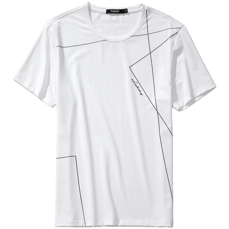 千纸鹤潮流T恤男 2019春夏新款男装韩版时尚休闲修身短袖男20111