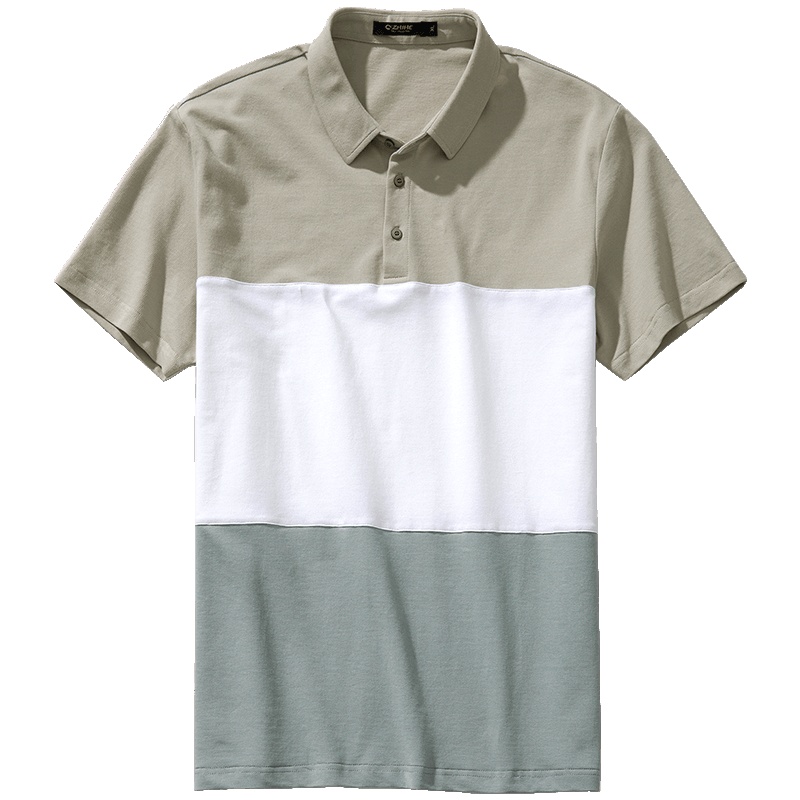 千纸鹤男士T恤2019夏季新款潮流帅气休闲撞色短袖polo衫男25081