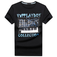 夏款花花公子贵宾夏季新款男士T恤钢琴图案款WDT726480