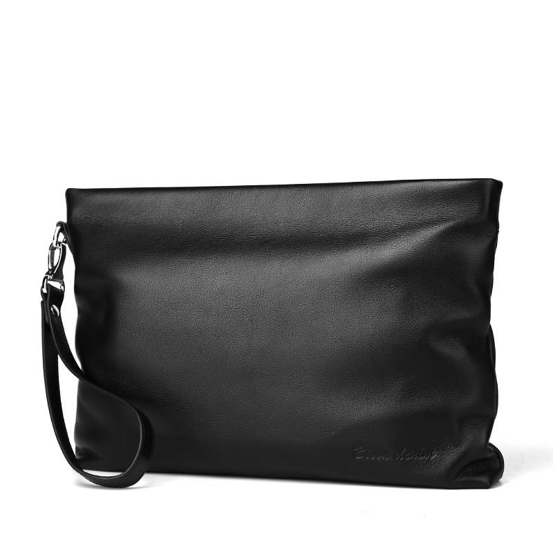 美洲野牛男士真皮手包牛皮商务大容量软皮手抓包手拿包N8027-1