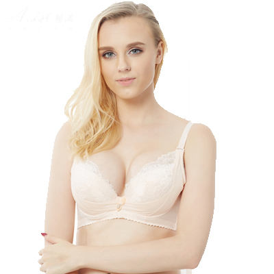 娅茜内衣女厚杯深V聚拢侧收调整型文胸