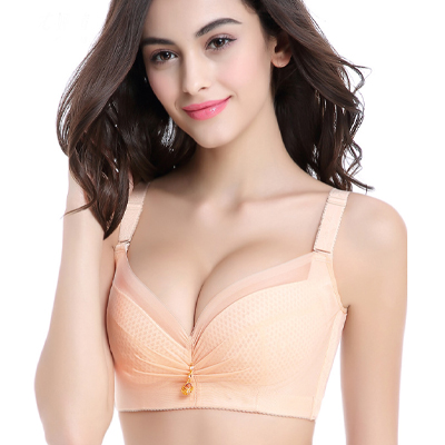 娅茜女士内衣春夏新品亲肤无痕薄款聚拢调整大码软钢圈文胸胸罩